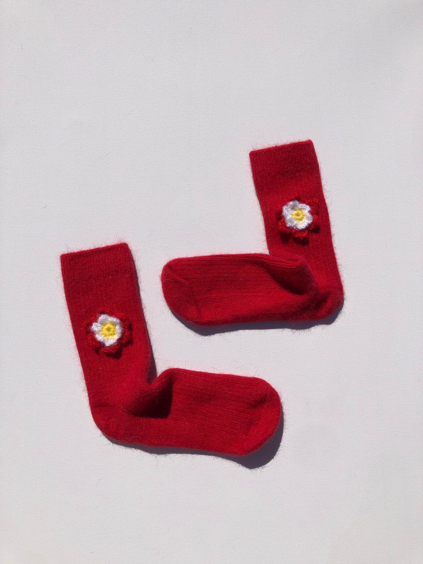 CROCHET DAFFODIL WOOL SOCKS