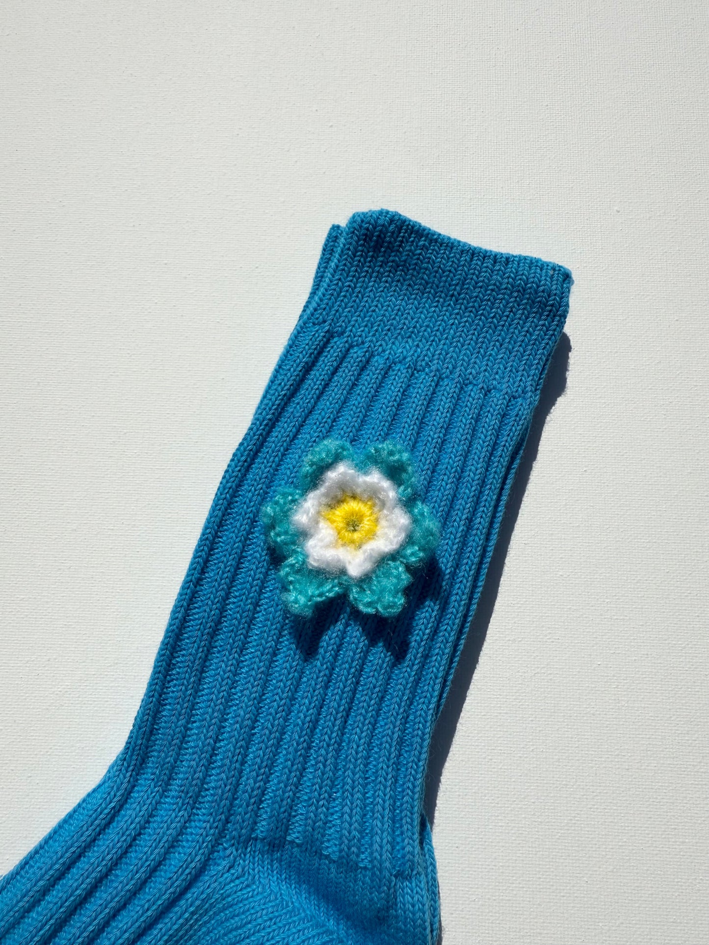 CROCHET DAFFODILS COTTON SOCKS