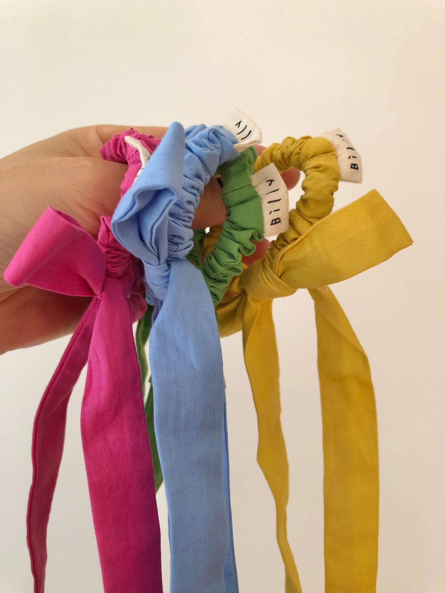 COTTON POPLIN MINI BOW SCRUNCHIES