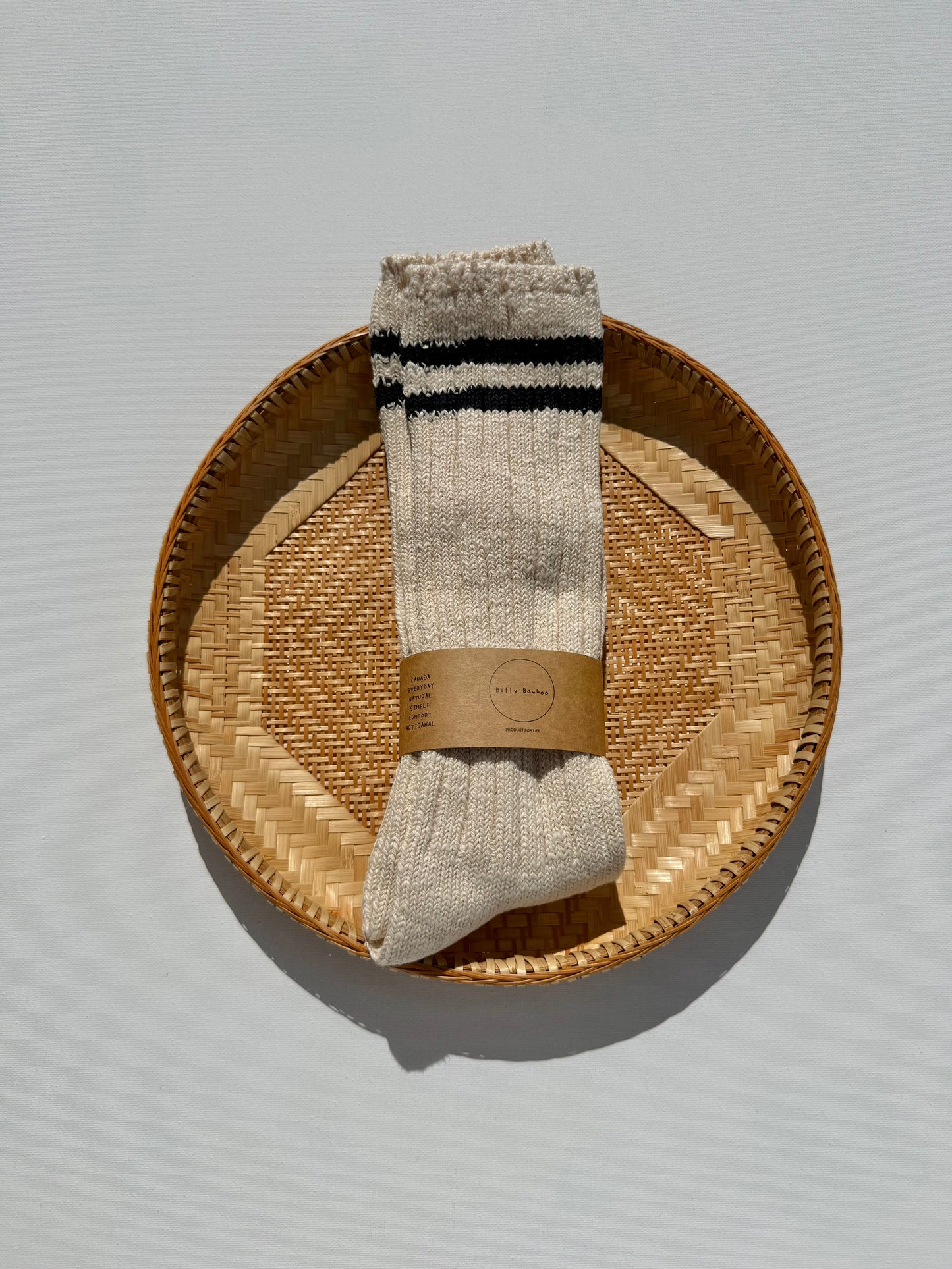 SLUB COTTON COLLEGE SOCKS - end of August