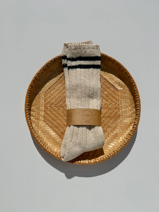 SLUB COTTON COLLEGE SOCKS