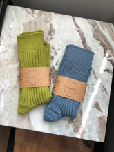 Load image into Gallery viewer, RIBBED COTTON HIGH SOCKS - pastel