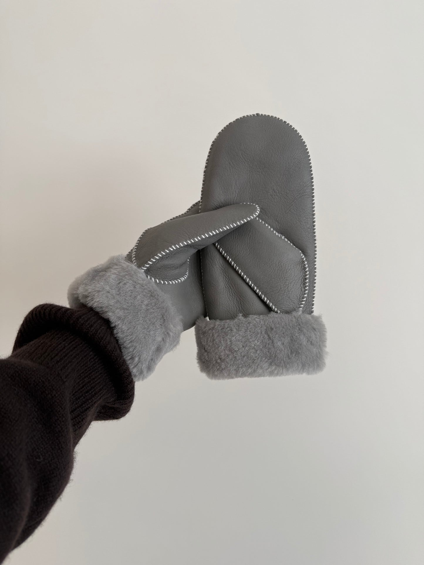 SHEARLING MITTENS