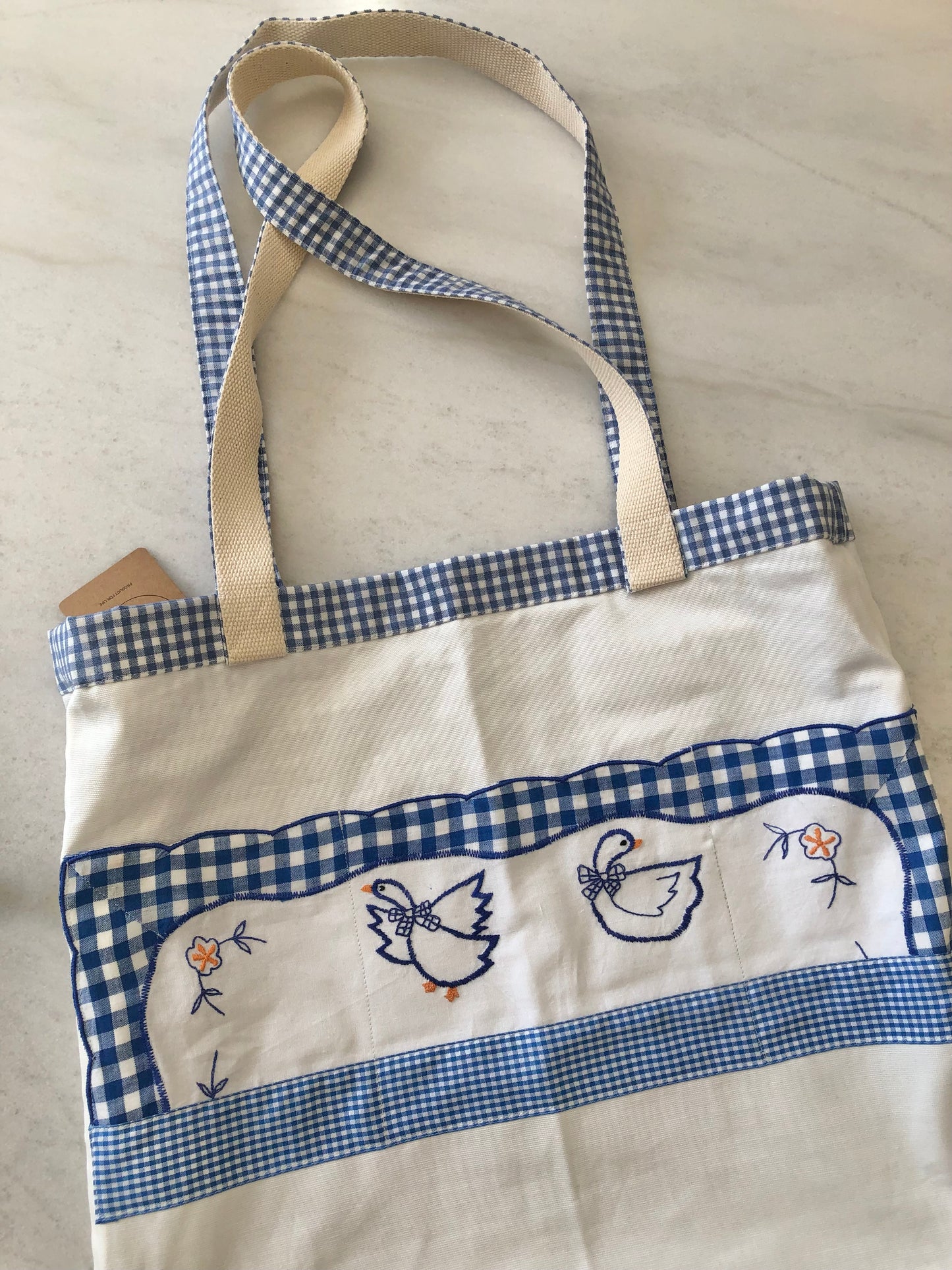 GINGHAM TOTE BAG