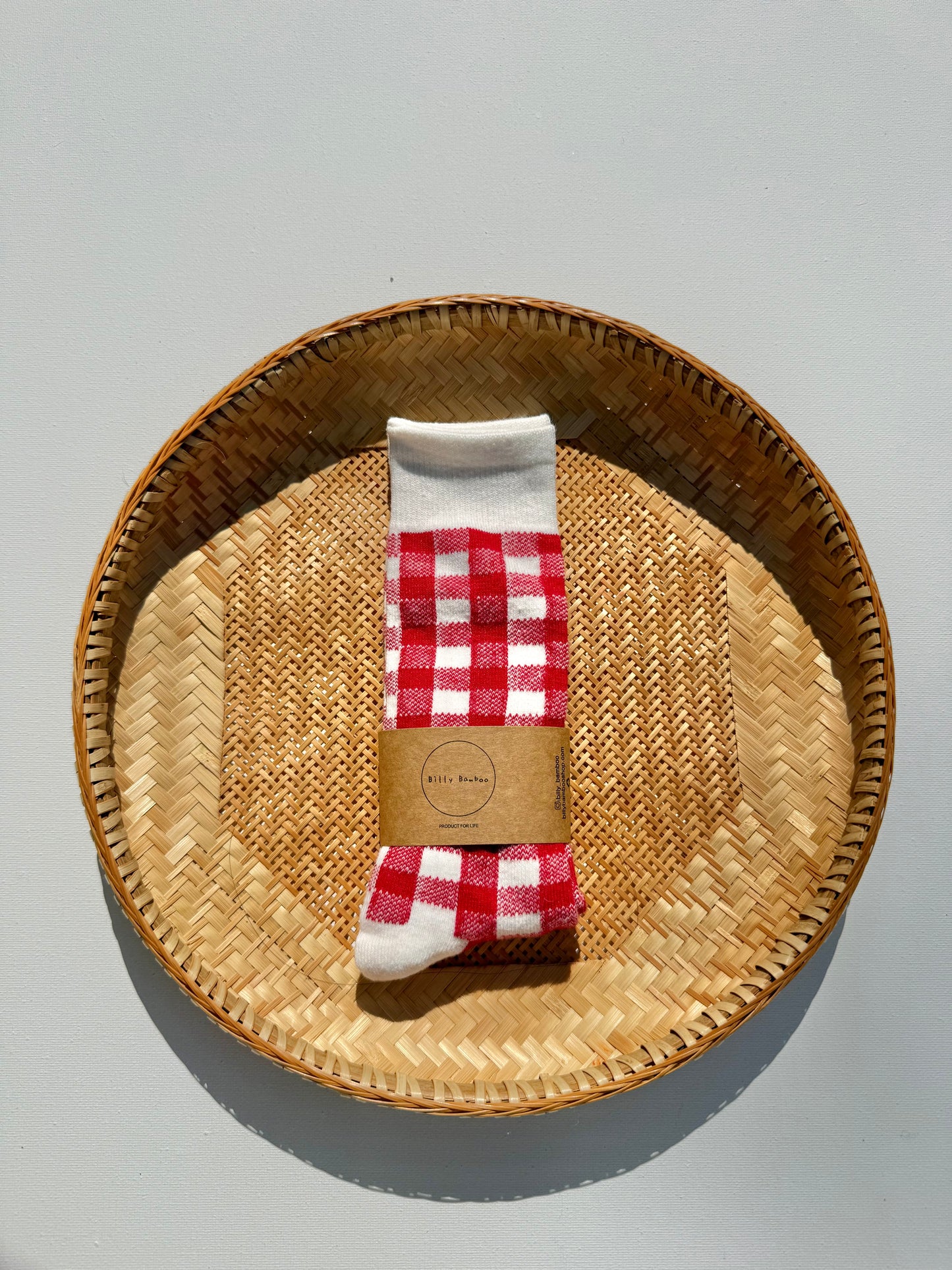 KIDS GINGHAM HIGH SOCKS