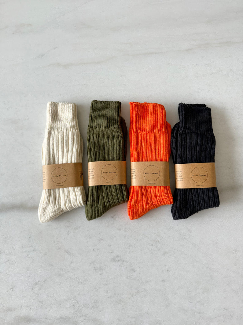 MEN’S CHUNKY RIBBED HIGH SOCKS