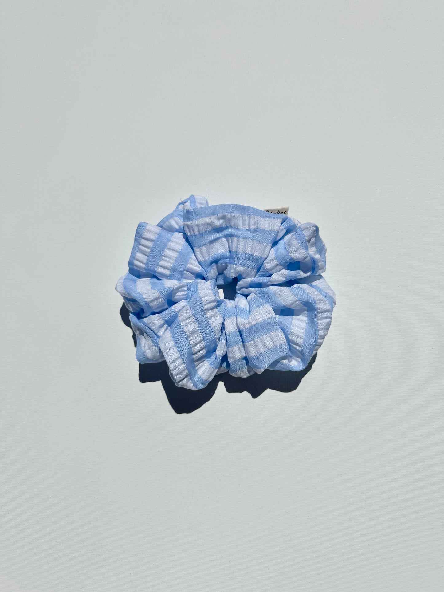 STRIPE SEERSUCKER SCRUNCHIES - bright