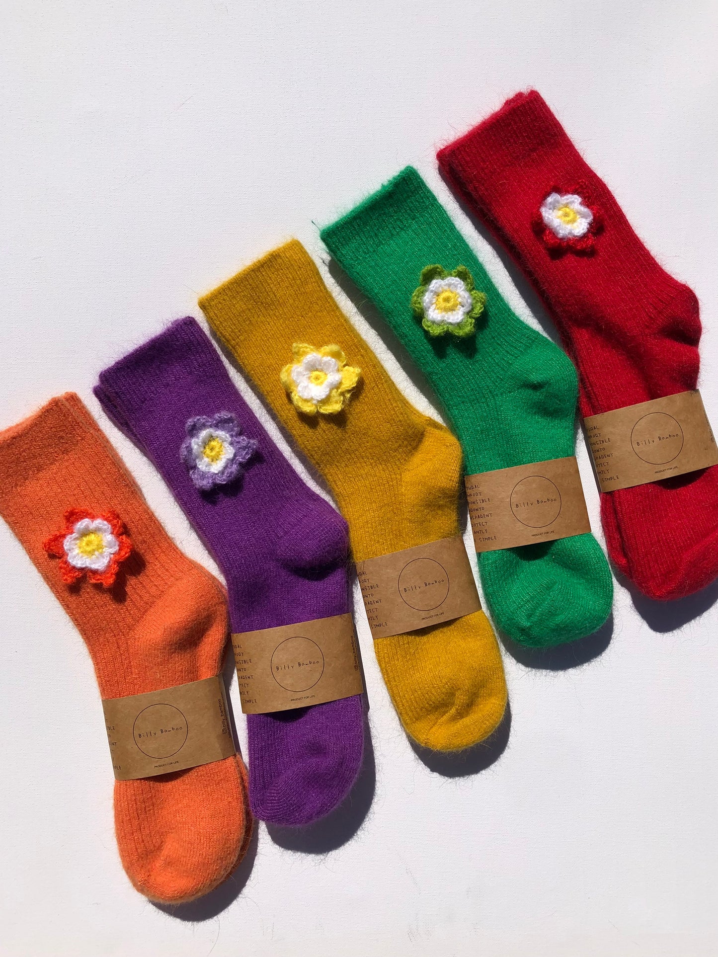 CROCHET DAFFODIL WOOL SOCKS