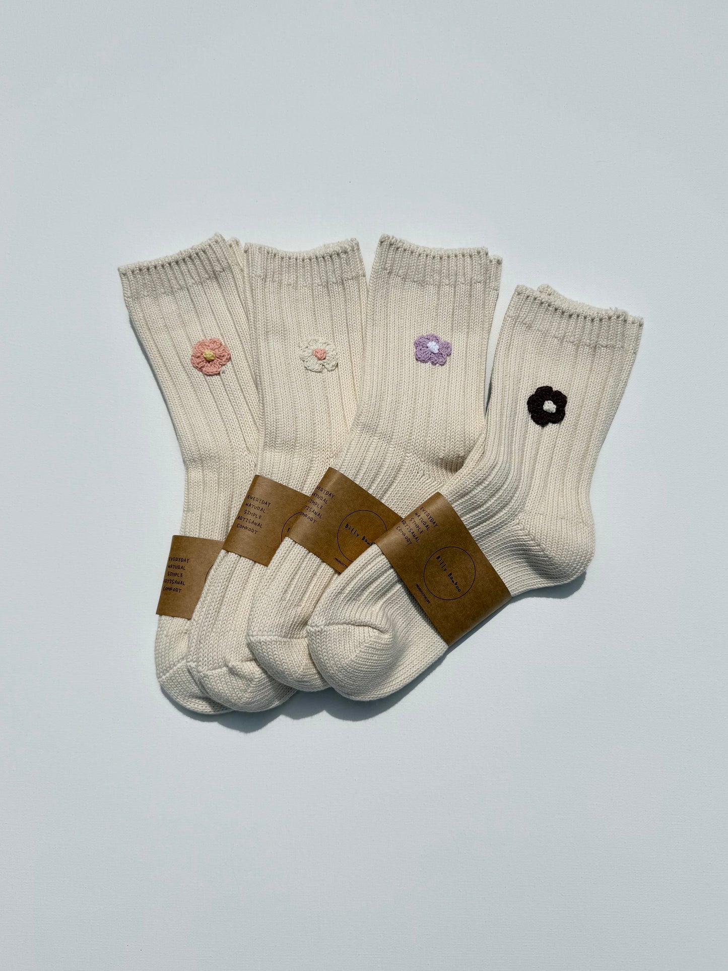 CROCHET HAPPY FLOWER SOCKS