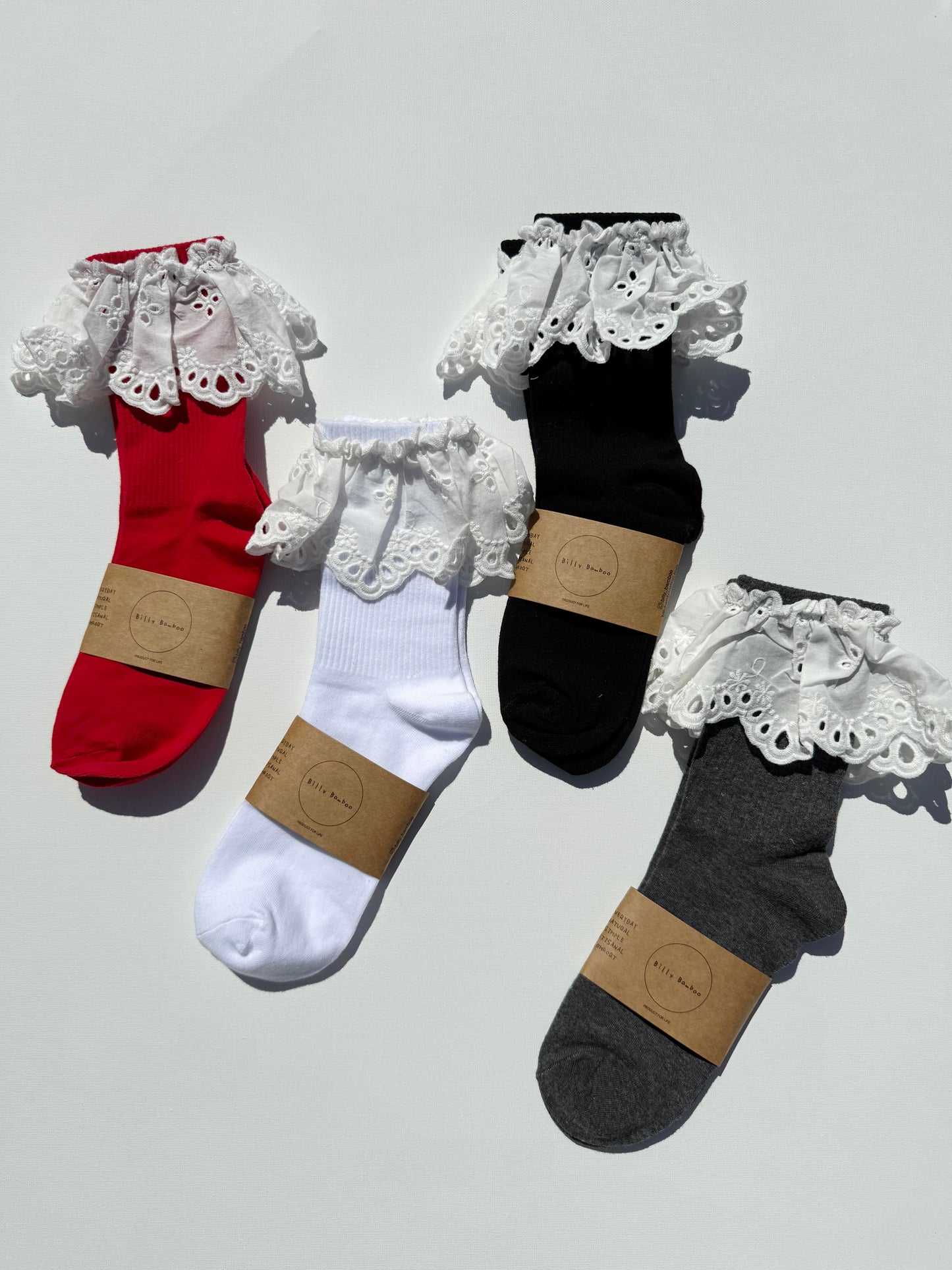 COTSWOLD MEADOW LACE SOCKS - neutral