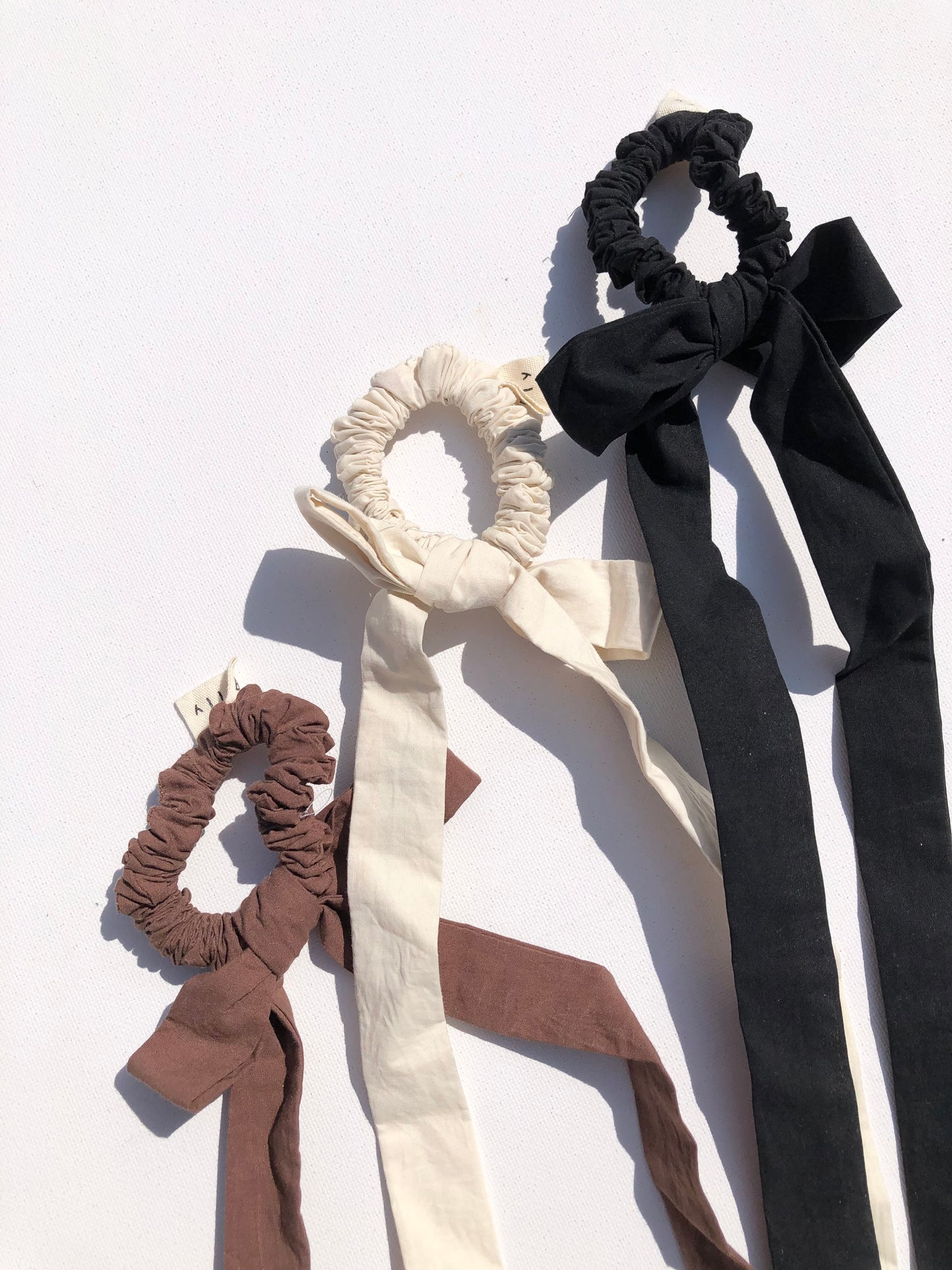 COTTON POPLIN MINI BOW SCRUNCHIES