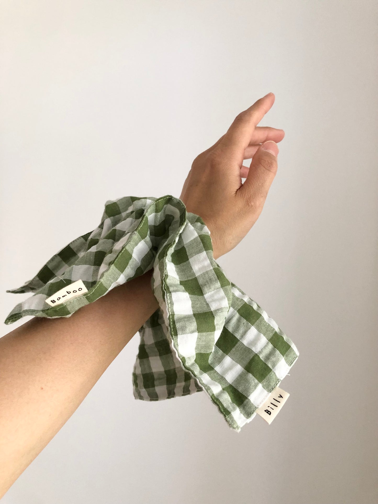 GINGHAM PETAL SCRUNCHIES - neutral