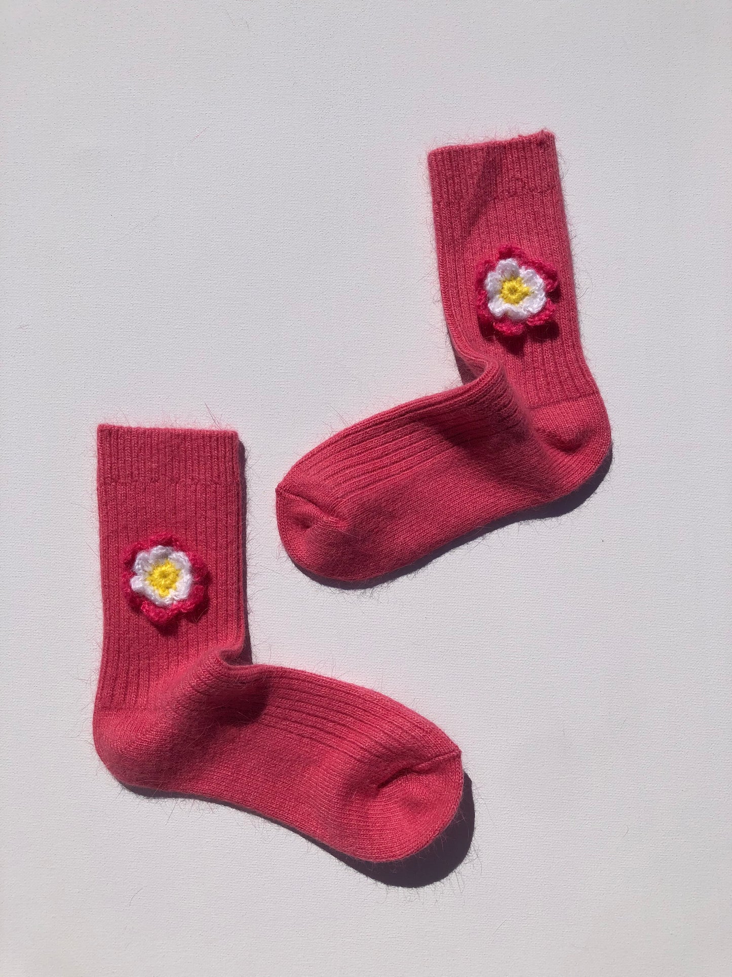 CROCHET DAFFODIL WOOL SOCKS