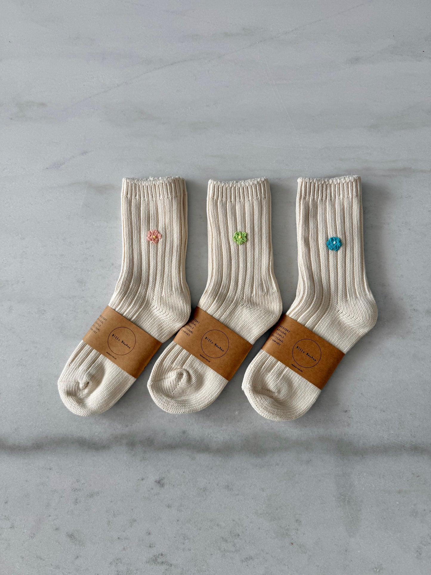CROCHET MINI FLOWER SOCKS
