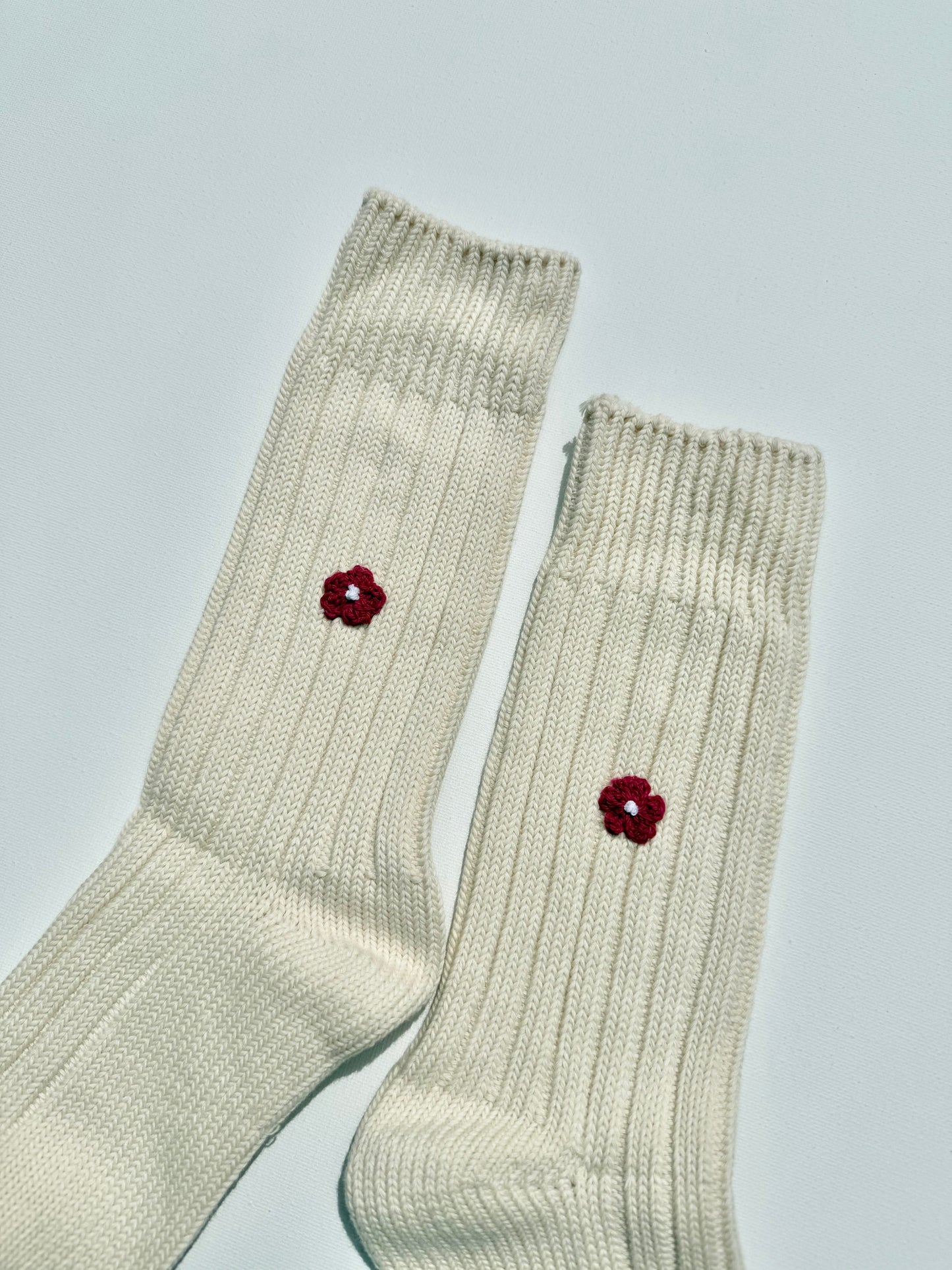 CROCHET MINI FLOWER SOCKS