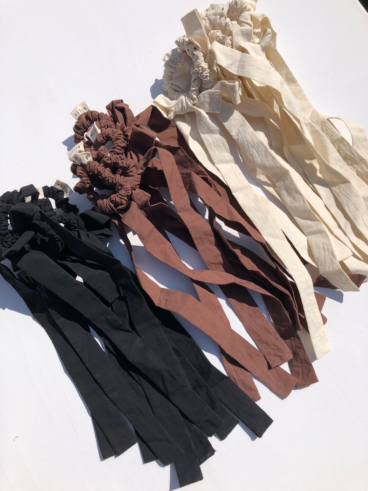 COTTON POPLIN MINI BOW SCRUNCHIES