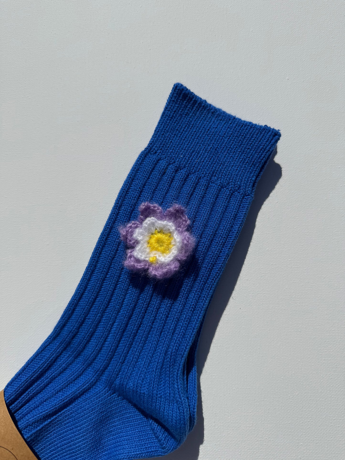 CROCHET DAFFODILS COTTON SOCKS