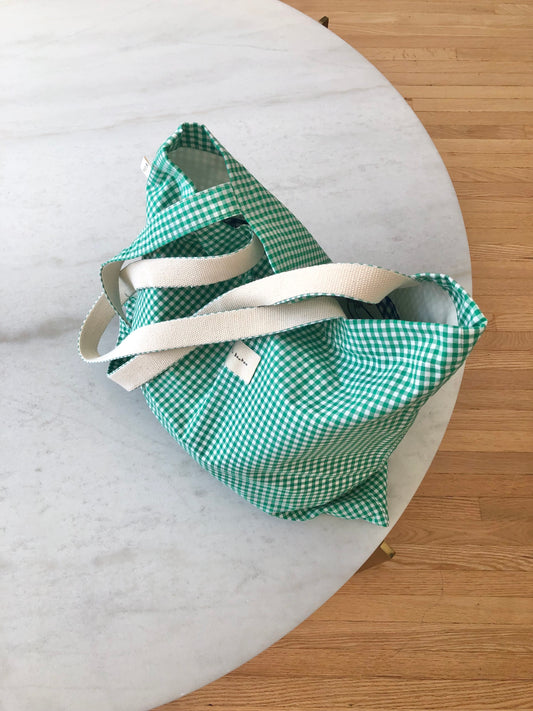 GINGHAM TOTE BAG
