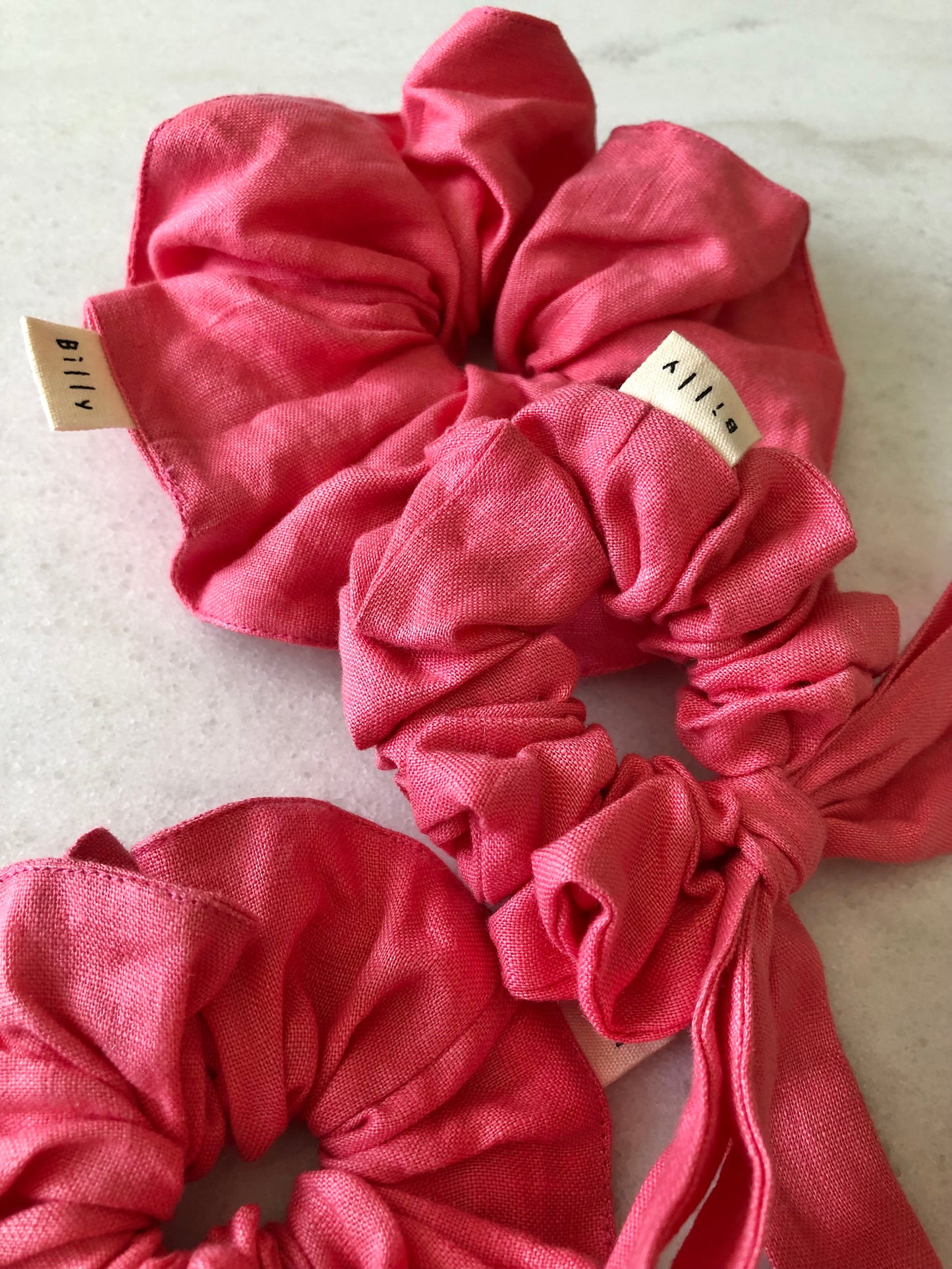 PURE LINEN SCRUNCHIES - bright