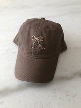 Load image into Gallery viewer, HAND EMBROIDERED BOW CAPS - neutral