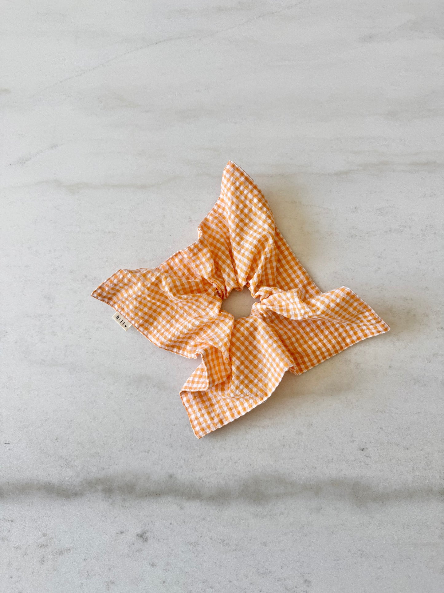 MINI GINGHAM PETAL SCRUNCHIES - bright