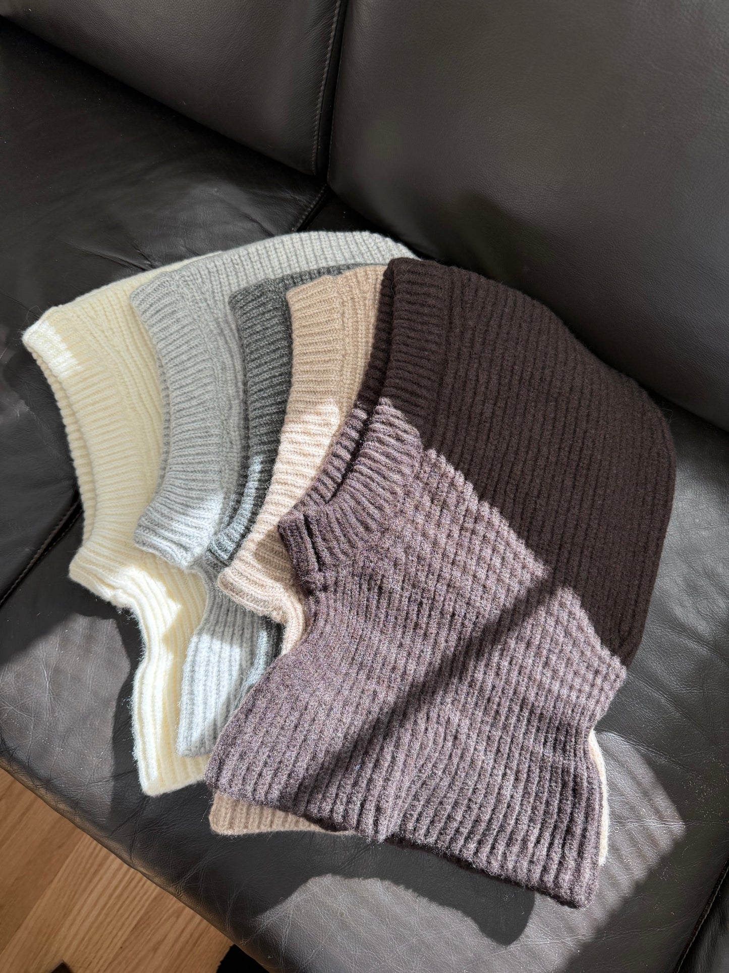 (Pre - order)CHUNKY RIB FUZZY WOOL BALACLAVA - beginning of December