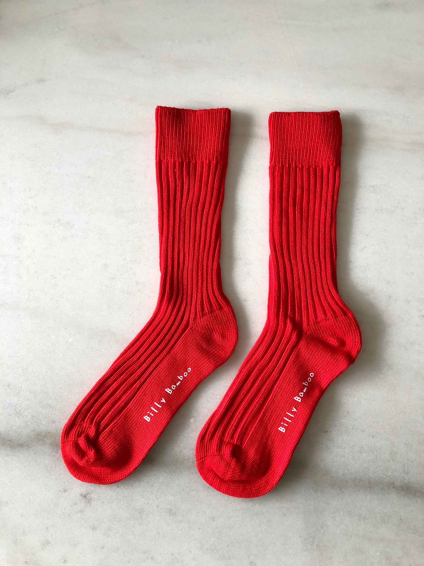 RIBBED COTTON HIGH SOCKS
