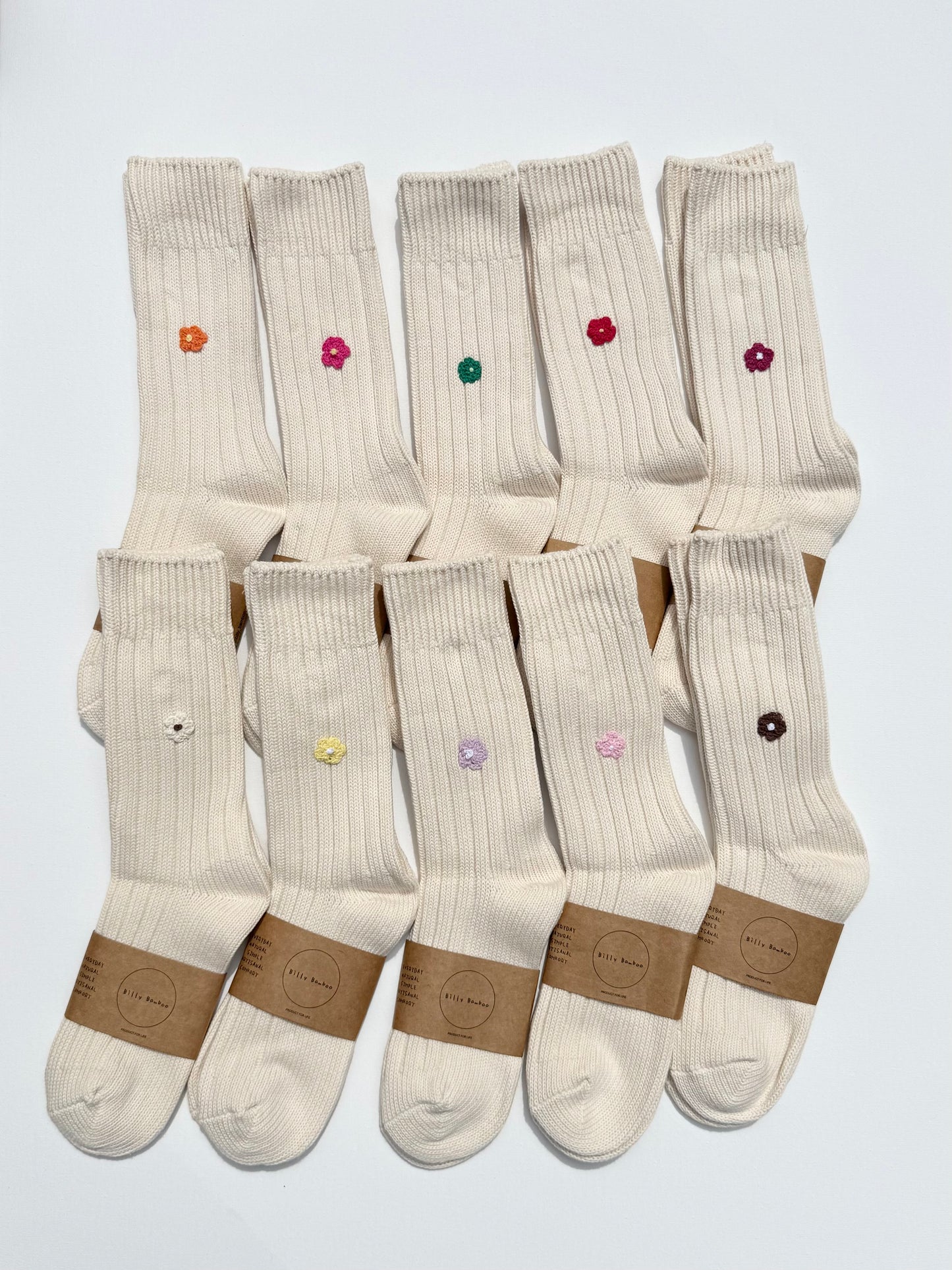 CROCHET MINI FLOWER SOCKS