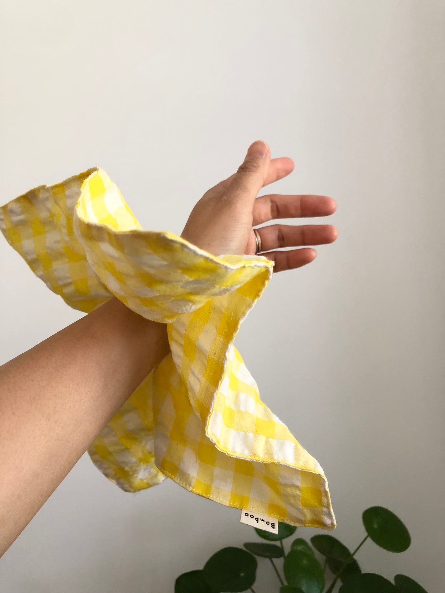 GINGHAM PETAL SCRUNCHIES - crystal bright