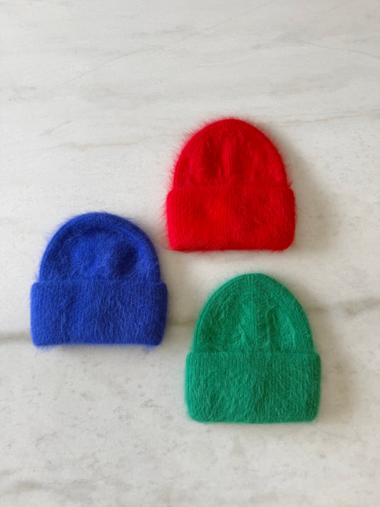 FLUFFY ANGORA BEANIE -  Mid of Oct