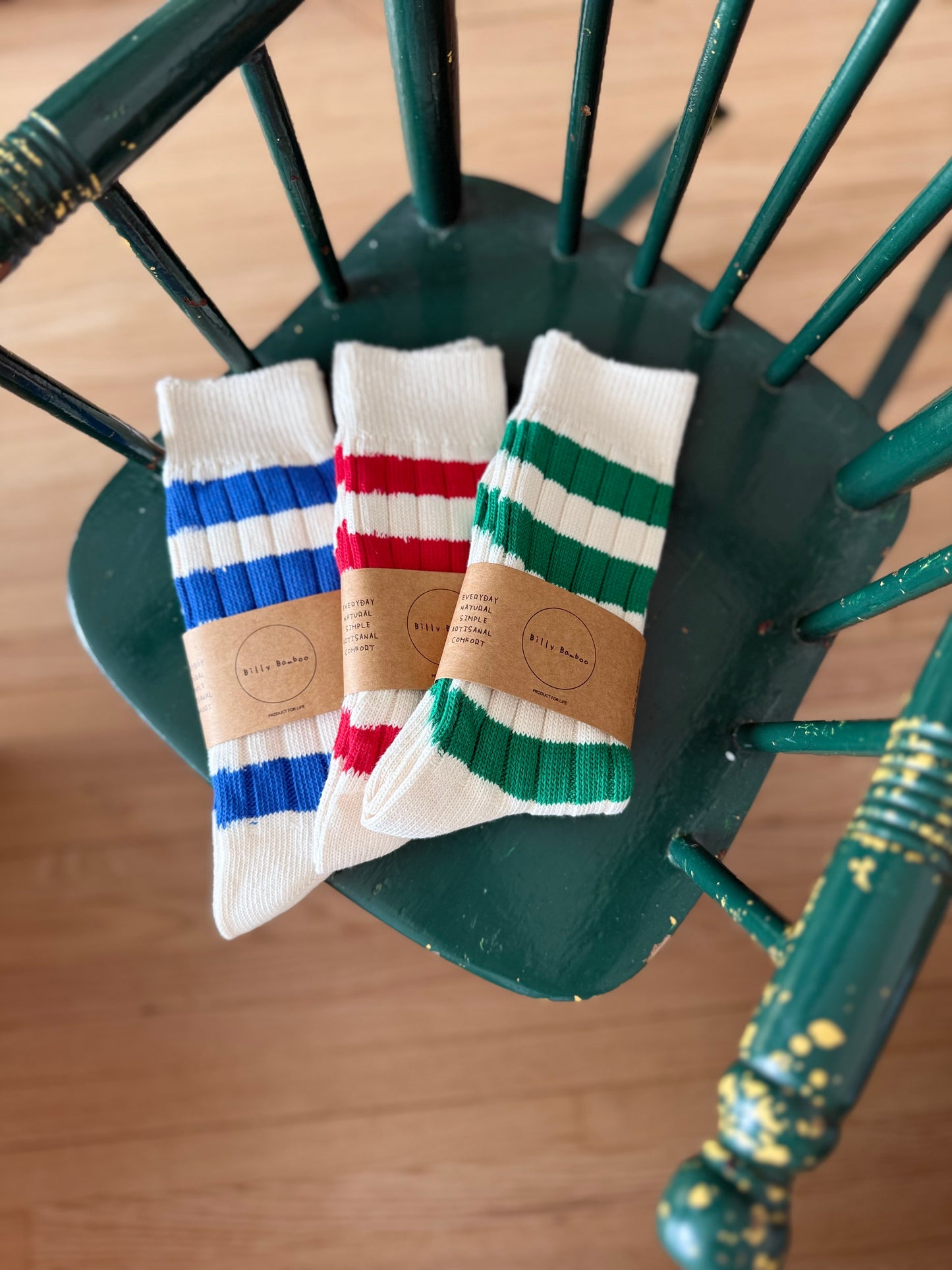 COLOR STRIPE HIGH SOCKS
