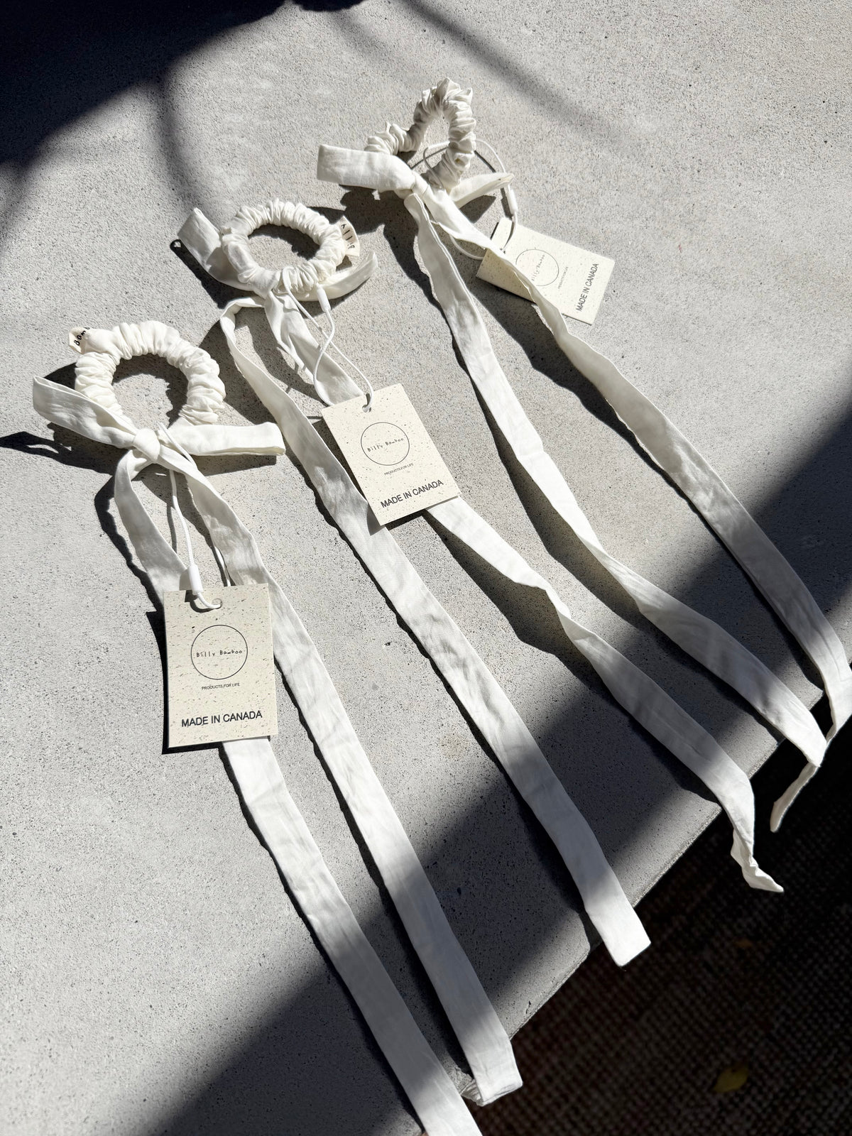 COTTON POPLIN MINI BOW SCRUNCHIES