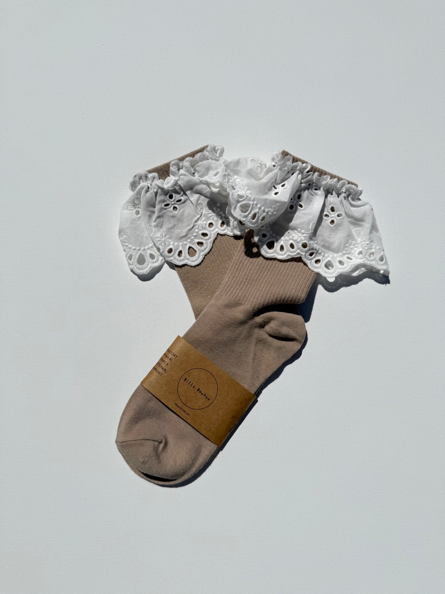 COTSWOLD MEADOW LACE SOCKS - neutral