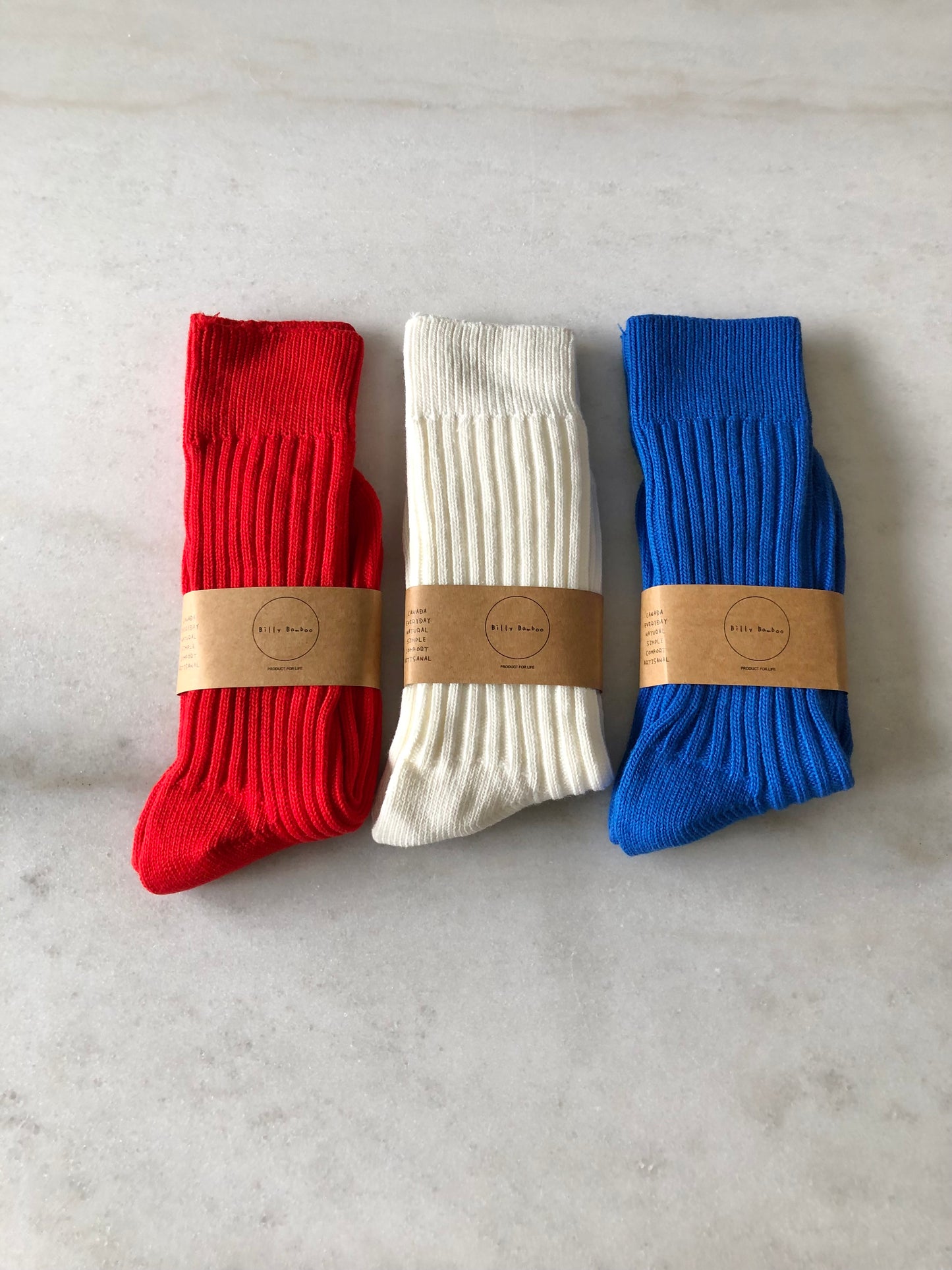 RIBBED COTTON HIGH SOCKS