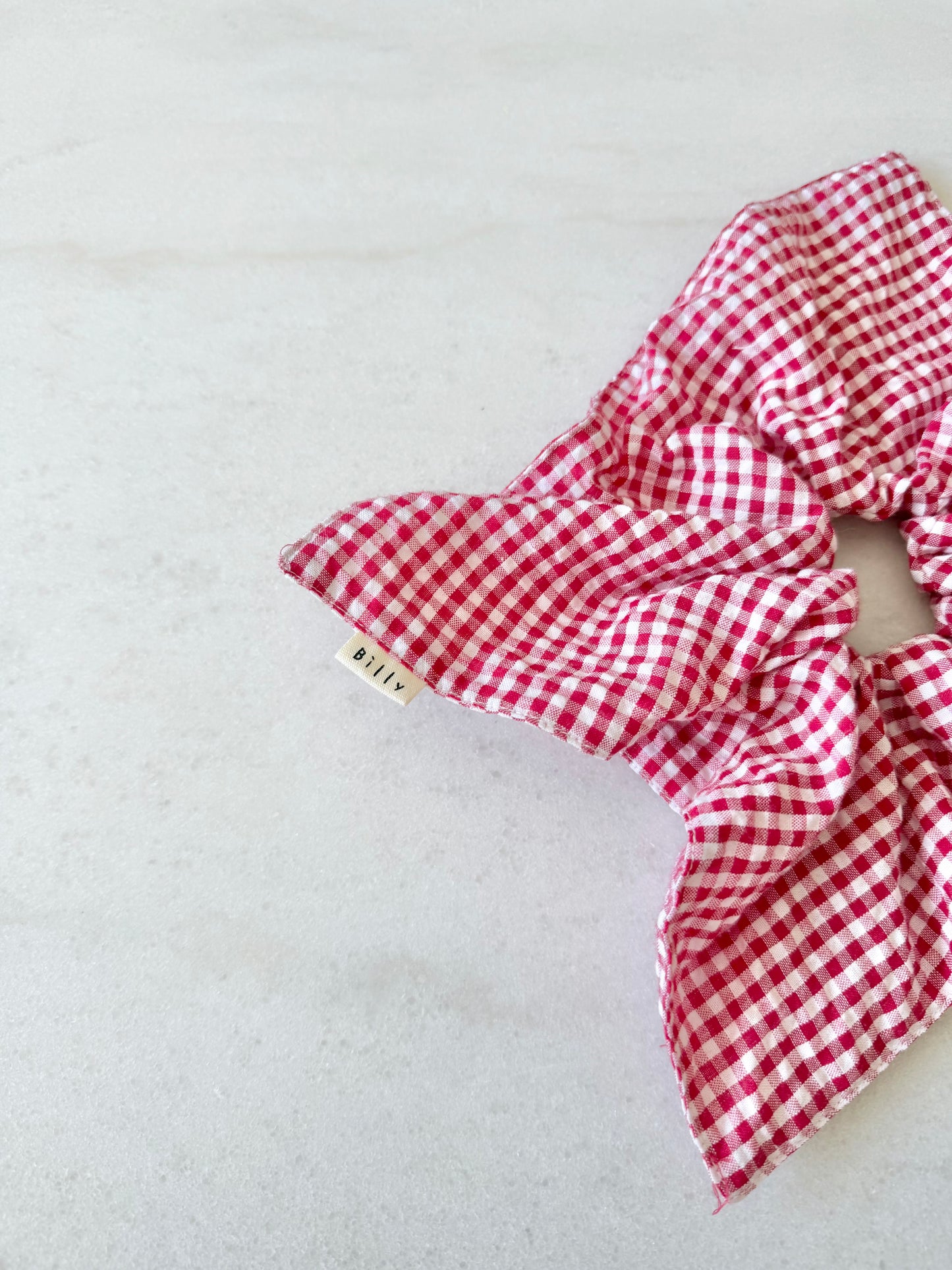 MINI GINGHAM PETAL SCRUNCHIES - bright