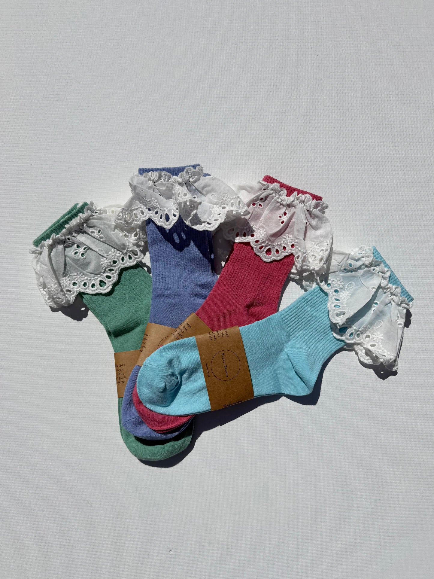 COTSWOLD MEADOW LACE SOCKS - brights