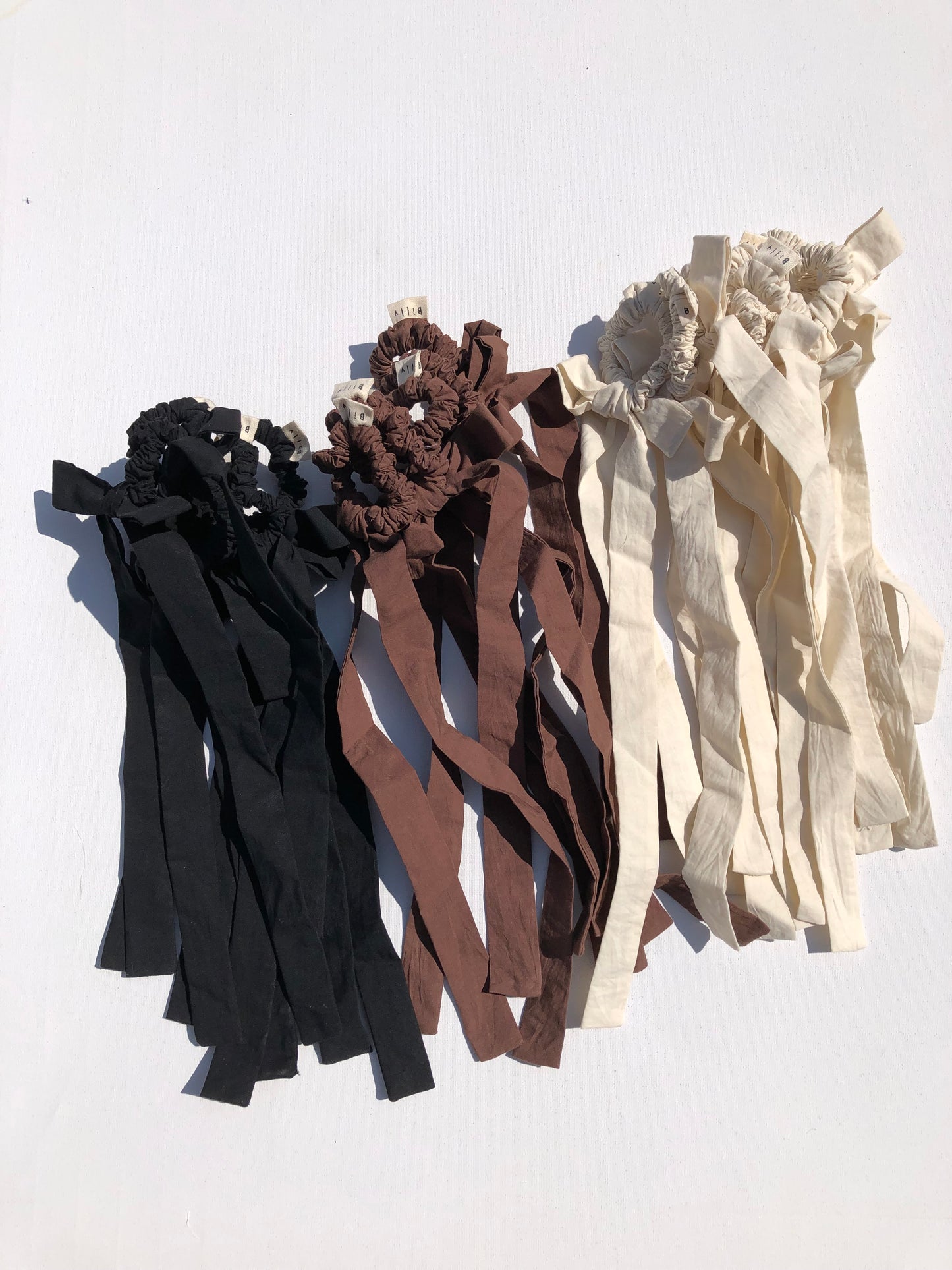 COTTON POPLIN MINI BOW SCRUNCHIES