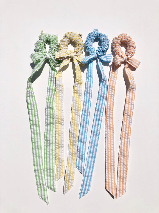 STRIPE BOW SCRUNCHIES