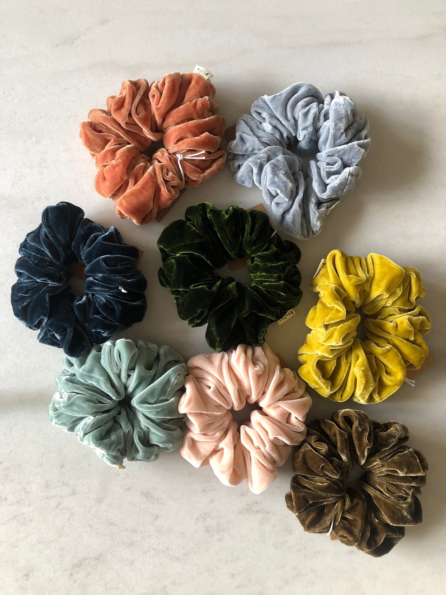 SILK VELVET SCRUNCHIES - heritage