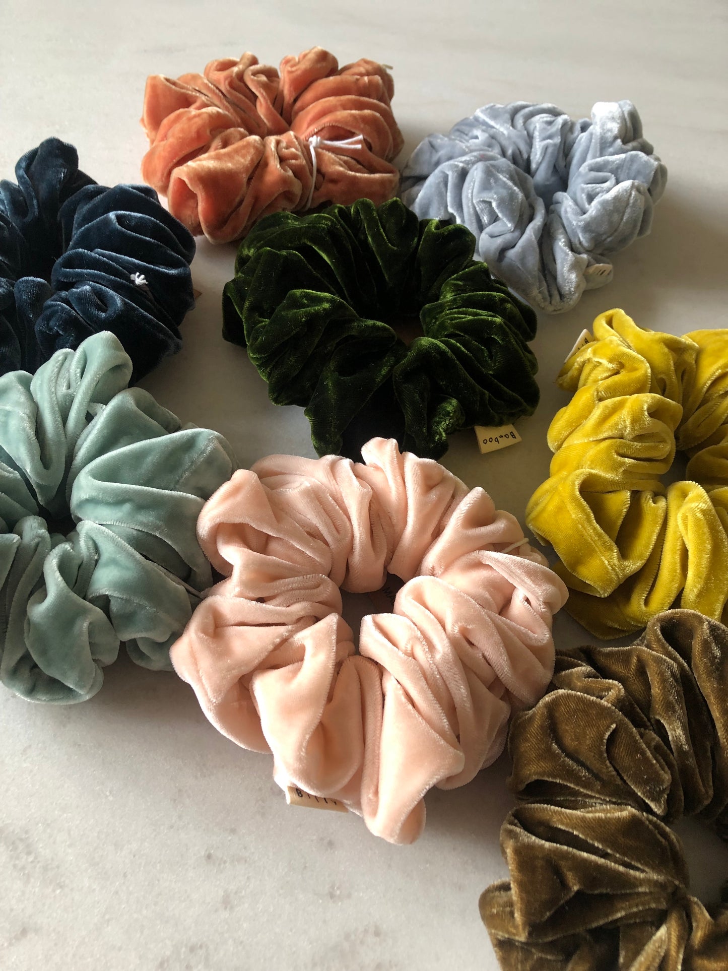 SILK VELVET SCRUNCHIES - heritage