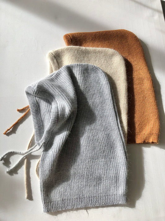ANGORA WOOL BALACLAVA - neutral
